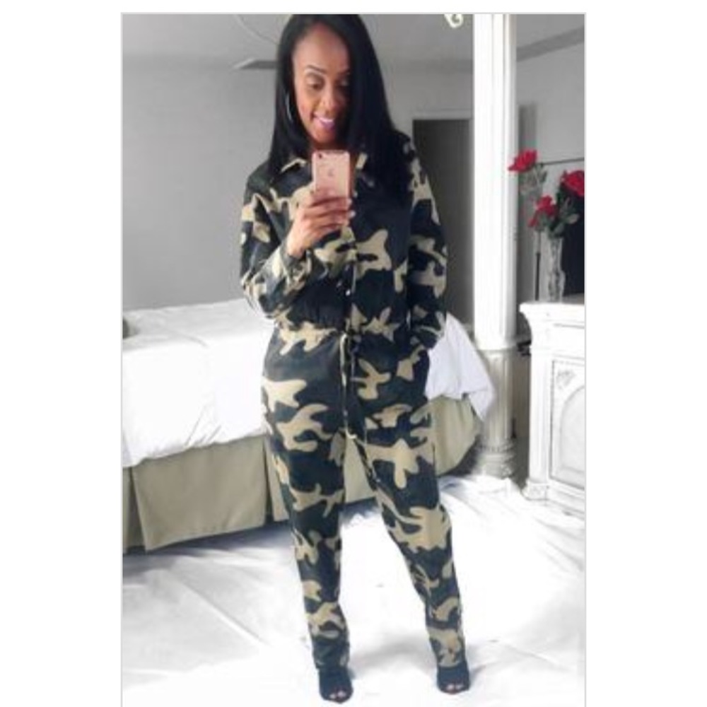 Army fatigue jumpsuit